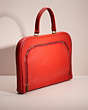 COACH®,VINTAGE CASHIN CARRY ATTACHE BAG,Leather,Medium,Bonnie Cashin Edit,Red,Angle View