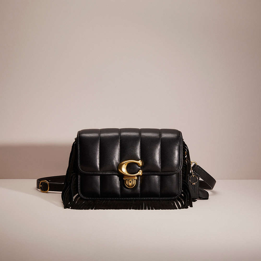 Coach Upcrafted Studio Shoulder Bag With Quilting In Black