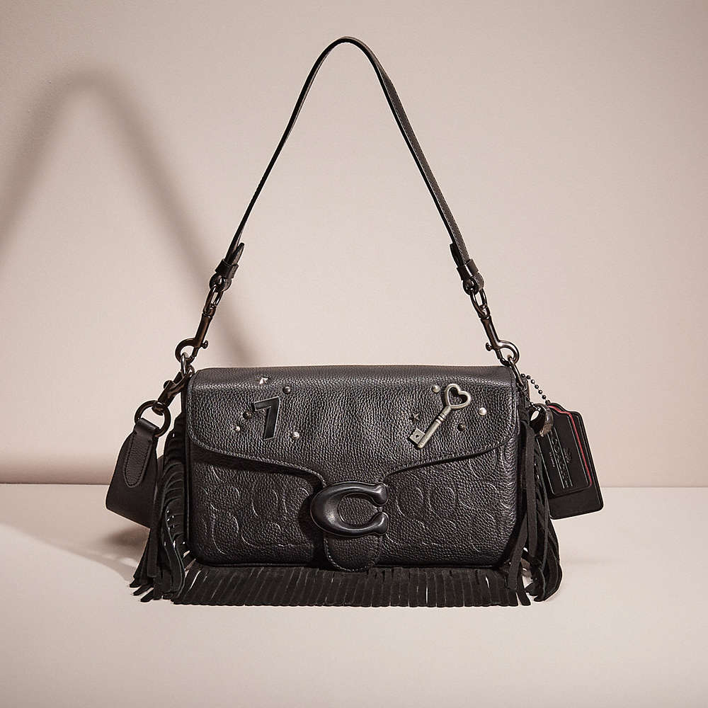 Coach Upcrafted Soft Tabby Multi Crossbody In Signature Leather In Black Copper/black