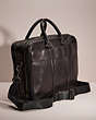 COACH®,UPCRAFTED METROPOLITAN DOUBLE ZIP BUSINESS CASE,Gunmetal/Black,Angle View