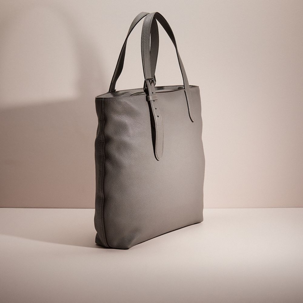 COACH®,UPCRAFTED METROPOLITAN SOFT TOTE,Gunmetal/Heather Grey,Angle View