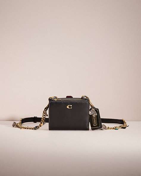 COACH®,UPCRAFTED DOUBLE-UP WALLET CROSSBODY CREATION,Garden Party,Light Gold/Black,Front View