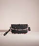 COACH®,UPCRAFTED CLUTCH CROSSBODY,Garden Party,Pewter/Black,Front View