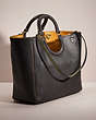 COACH®,UPCRAFTED RAE TOTE,Brass/Black,Angle View