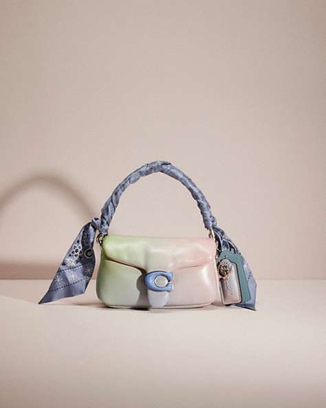COACH®,UPCRAFTED PILLOW TABBY SHOULDER BAG 18 WITH OMBRE,Mini,Gold/Pale Pistachio Multi,Front View