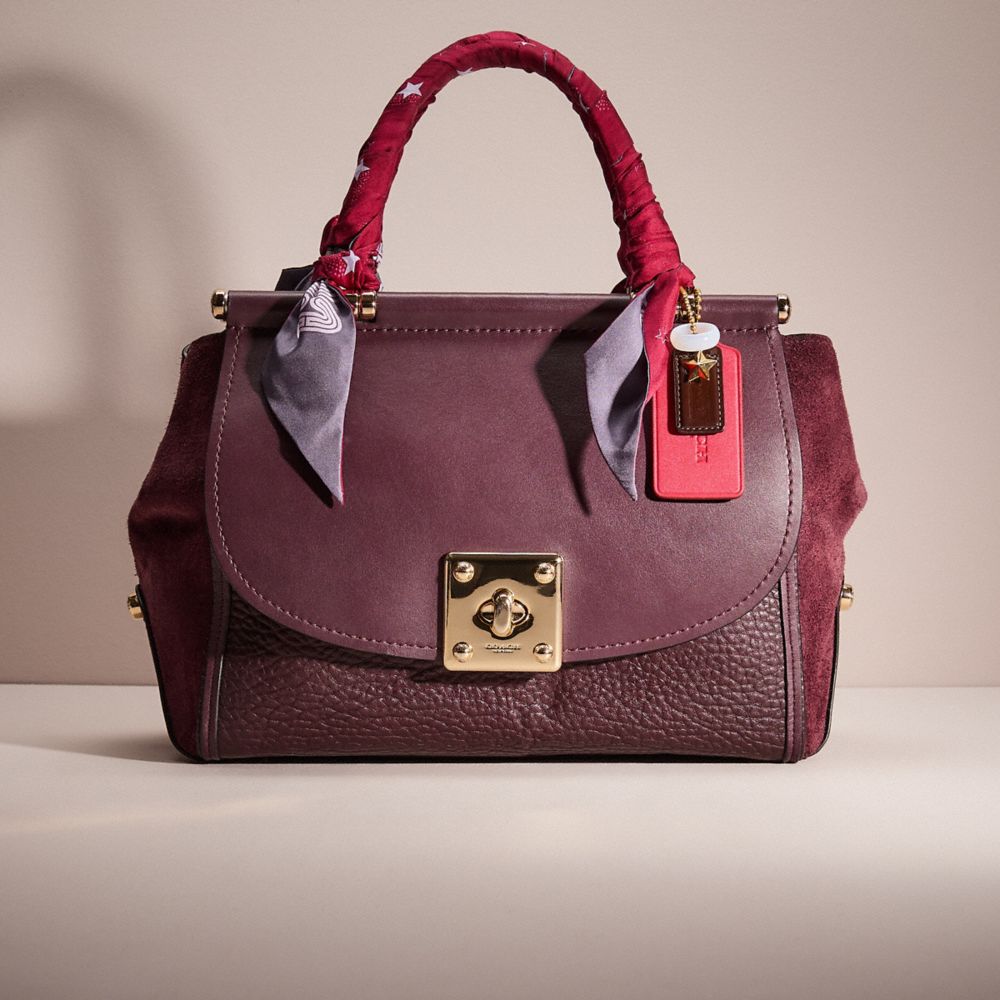 COACH®,UPCRAFTED DRIFTER CARRYALL,Light Gold/Oxblood,Front View