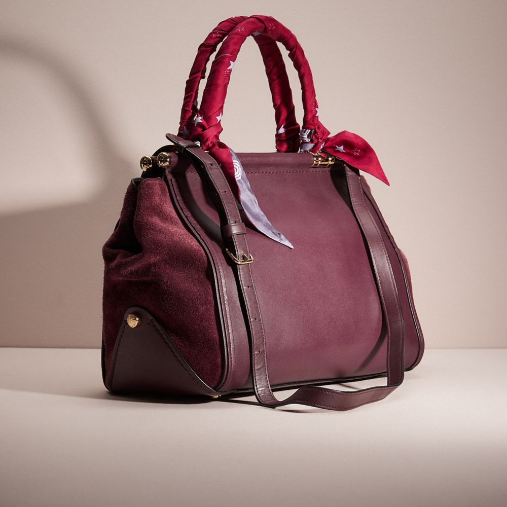 COACH®,UPCRAFTED DRIFTER CARRYALL,Light Gold/Oxblood,Angle View
