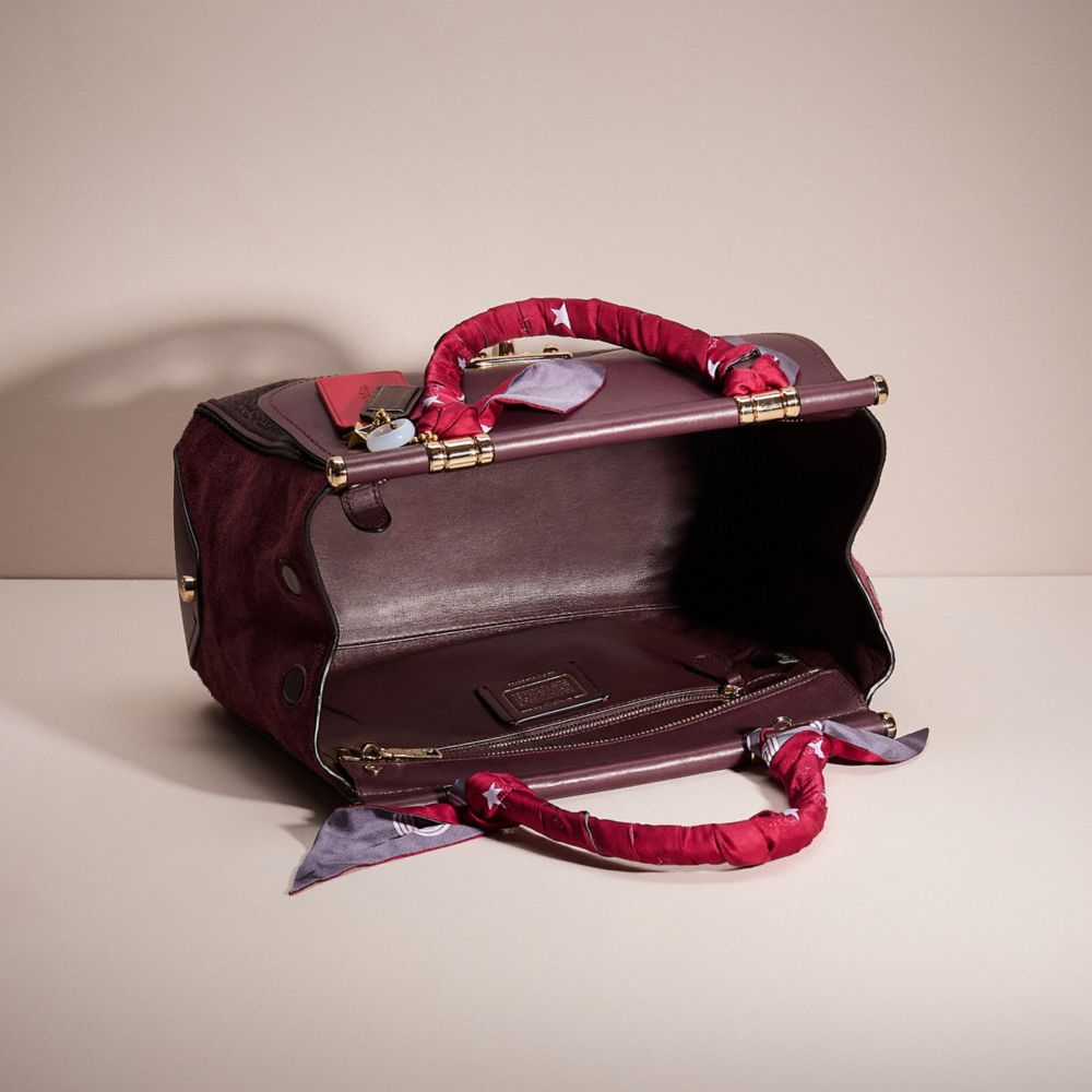 COACH®,UPCRAFTED DRIFTER CARRYALL,Light Gold/Oxblood,Inside View,Top View