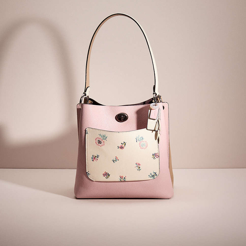Coach Upcrafted Charlie Bucket Bag In Colorblock In Pink