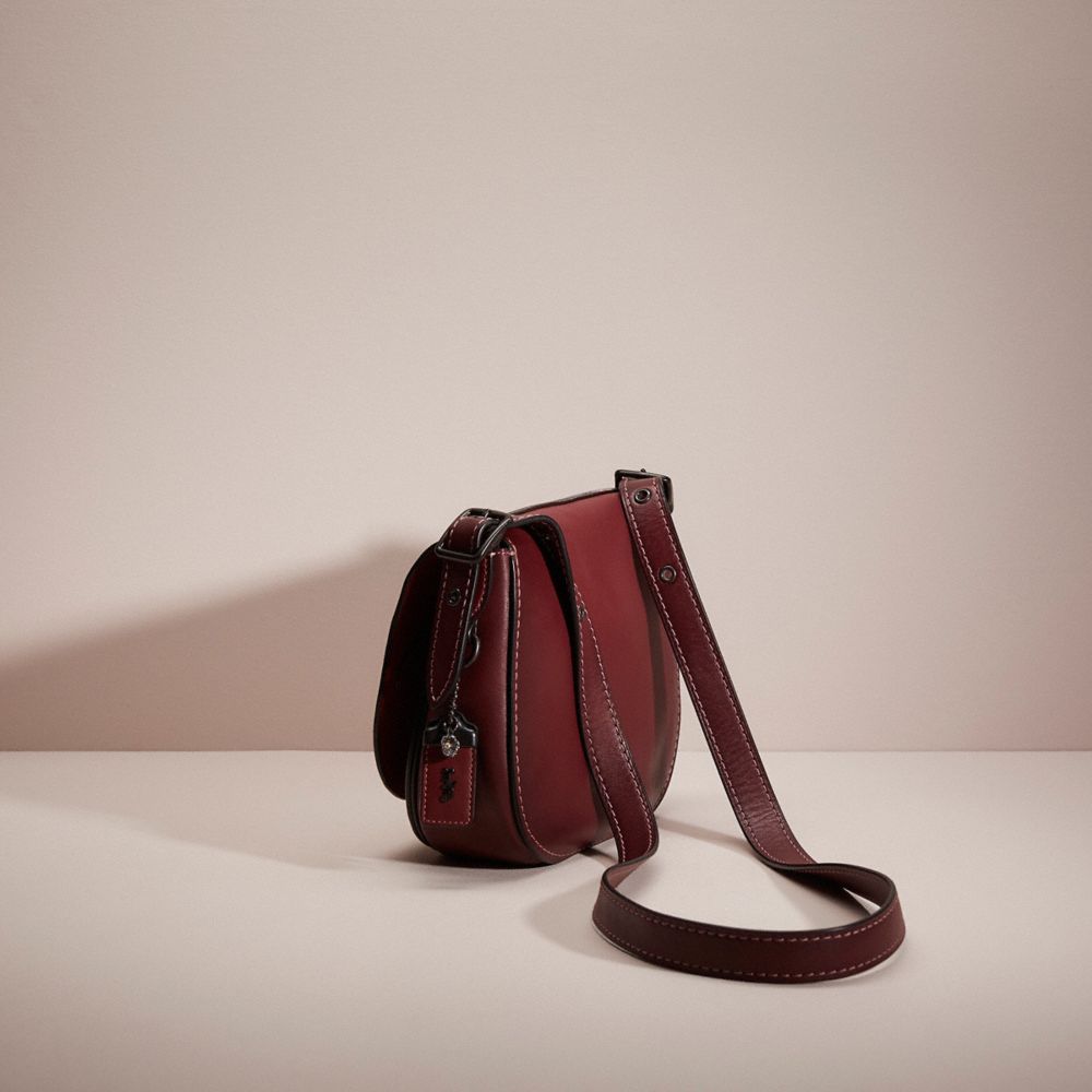 COACH®,UPCRAFTED SADDLE 23,Garden Party,Pewter/Bordeaux,Angle View