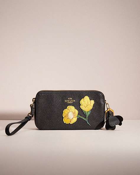 COACH®,UPCRAFTED KIRA CROSSBODY,Garden Party,Brass/Black,Front View