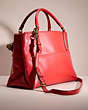 COACH®,UPCRAFTED THE BOROUGH BAG,Garden Party,Gold/Loganberry,Angle View