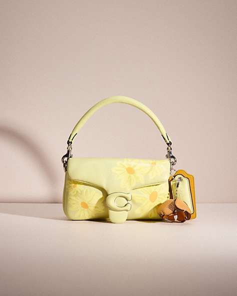 COACH®,UPCRAFTED PILLOW TABBY SHOULDER BAG 18,Mini,Garden Party,Pale Lime/Light Antique Nickel,Front View