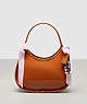 COACH®,Ergo Bag in Crinkle Patent Coachtopia Leather with Bows,Burnished Amber/Light Pink,Front View