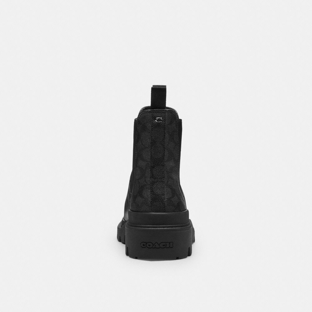 COACH®,BOTTE COLLIN EN TOILE SIGNATURE,Noir,Alternate View