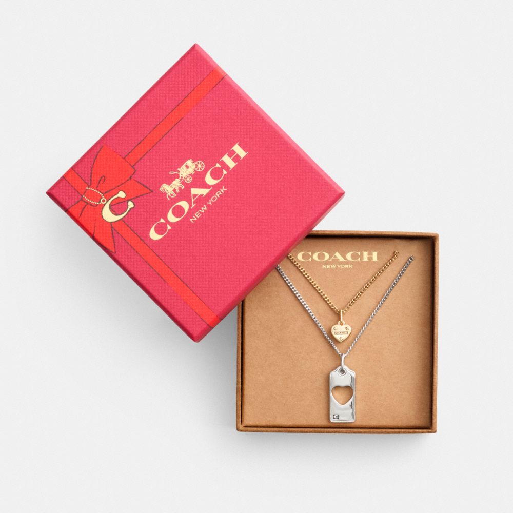 Ensemble collier d’amitié avec cœurs et étiquettes