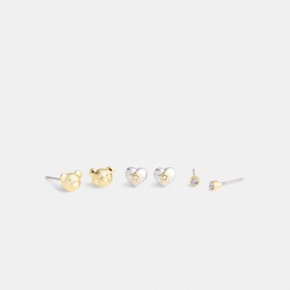 COACH®,テディ ベア ハート スタッド ピアス セット,ピアス,