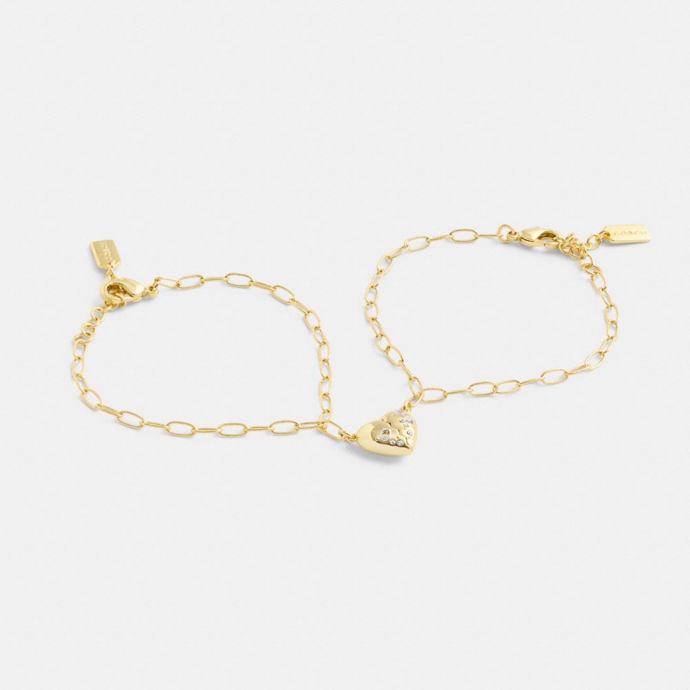 COACH®,COFFRET BRACELET HEART FRIENDSHIP,Doré,Outsole View