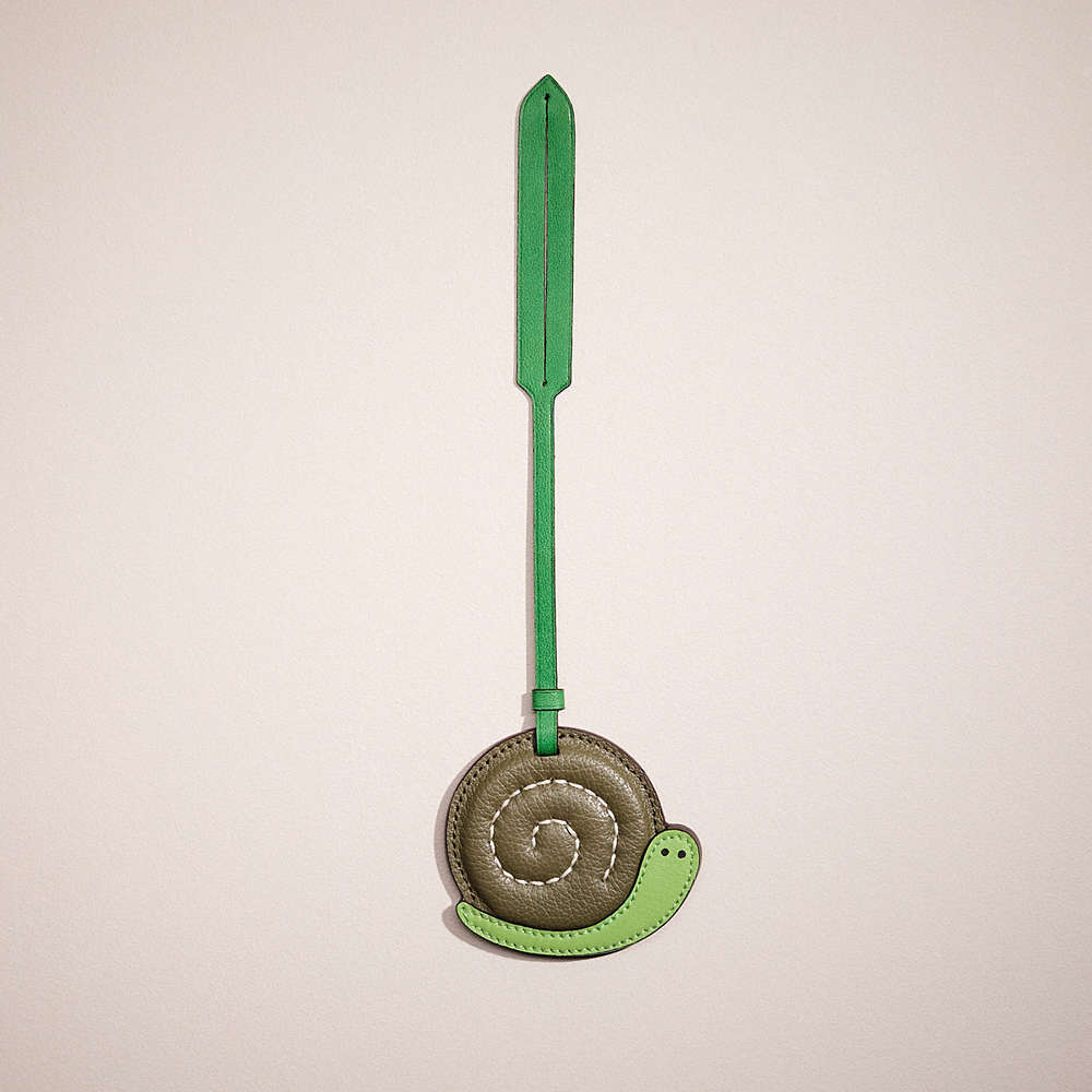 Coach Remade Puffy Snail Bag Charm In Green