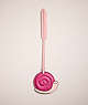 COACH®,REMADE PUFFY SNAIL BAG CHARM,Garden Party,Pink/Multi,Front View