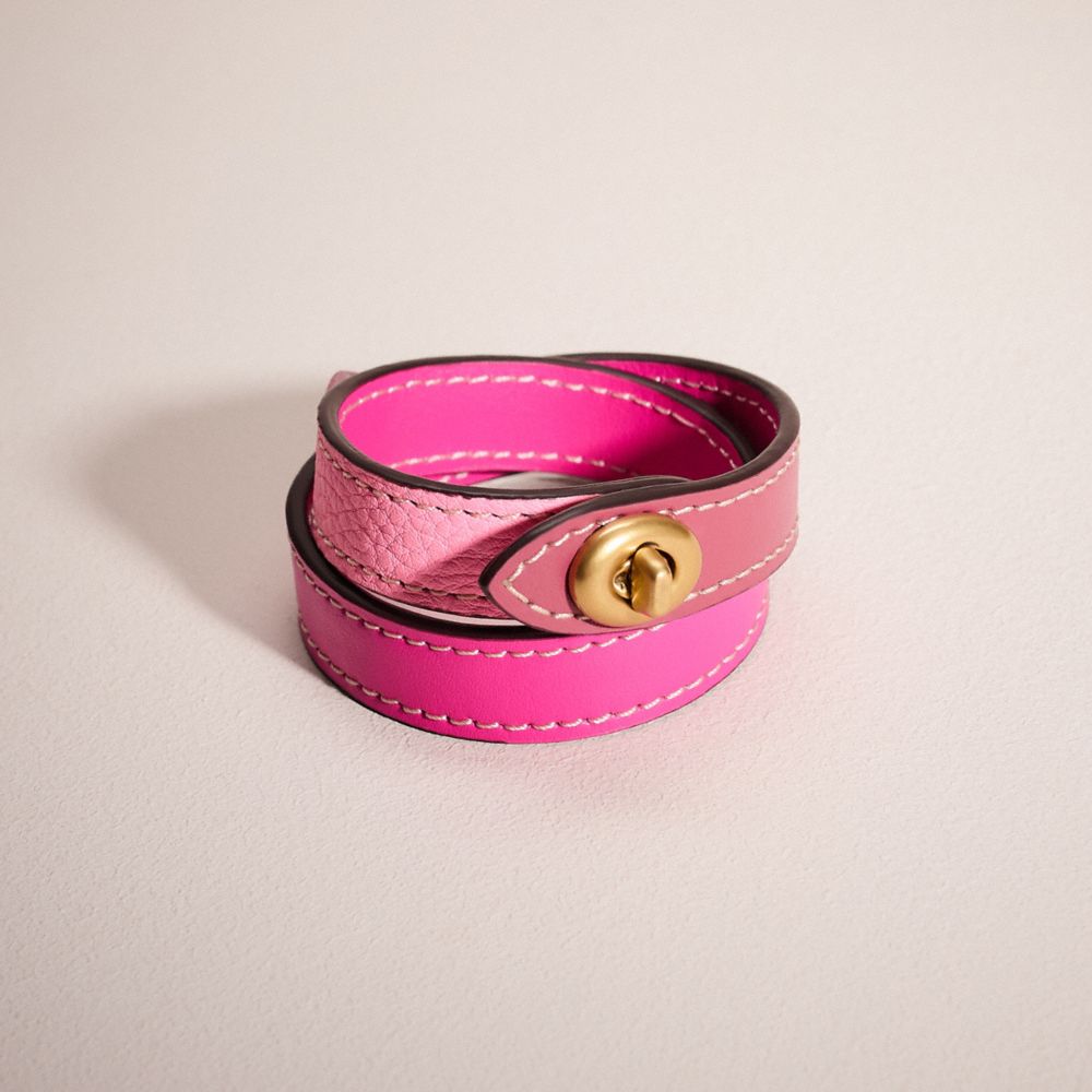 COACH®,Remade Turnlock Wrap Bracelet,,Front View