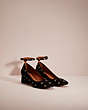 COACH®,RESTORED ANKLE STRAP PUMP WITH PRAIRIE PRINT,Black,Angle View