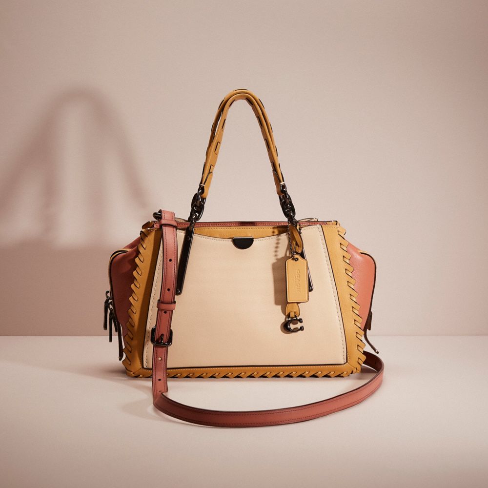 COACH®,RESTORED DREAMER IN COLORBLOCK WITH WHIPSTITCH,Ivory Multi/Pewter,Front View