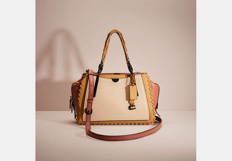 COACH®,RESTORED DREAMER IN COLORBLOCK WITH WHIPSTITCH,Ivory Multi/Pewter,Front View