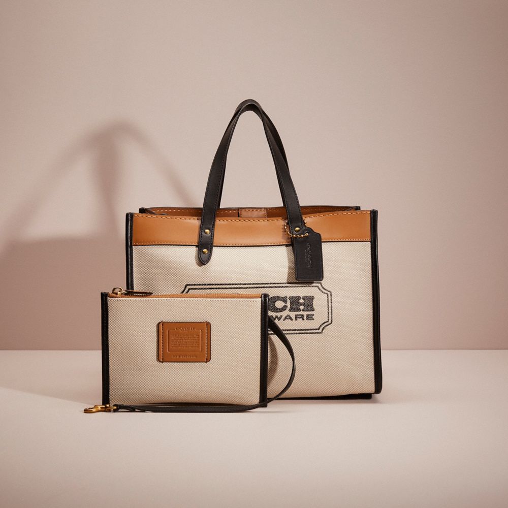 Restored Field Tote 30 With Coach Badge