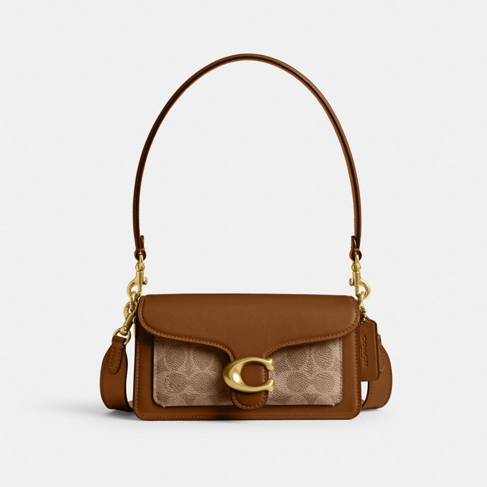 COACH®,Tabby Shoulder Bag 20 In Signature Canvas,,Front View image number 0