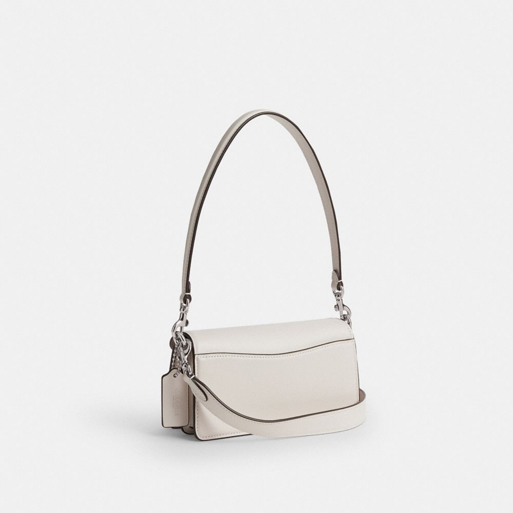 COACH®,SAC ÉPAULE TABBY 20 EN TOILE EXCLUSIVE,Argent/Blanc Craie,Angle View