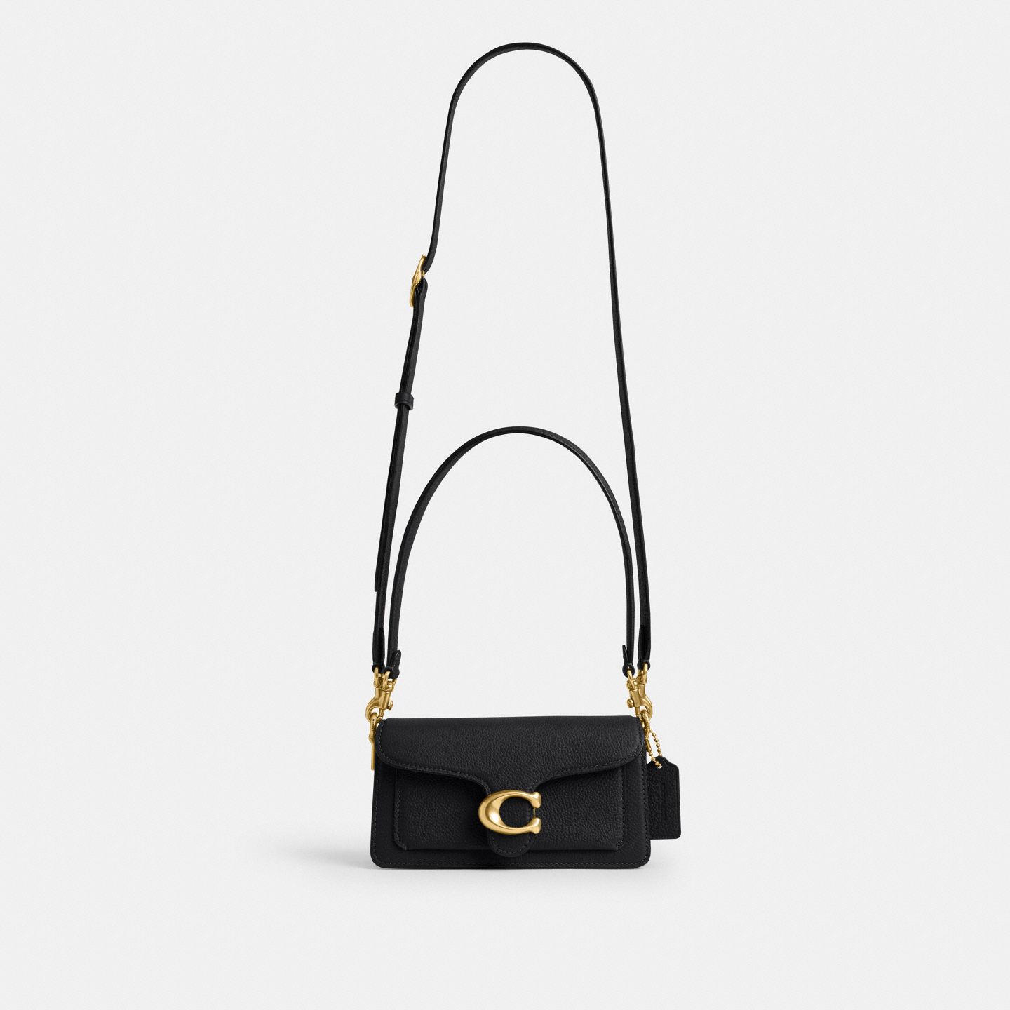 Женская сумка Coach Tabby Shoulder Bag 20, цвет: Латунный / Чёрный — фото 7