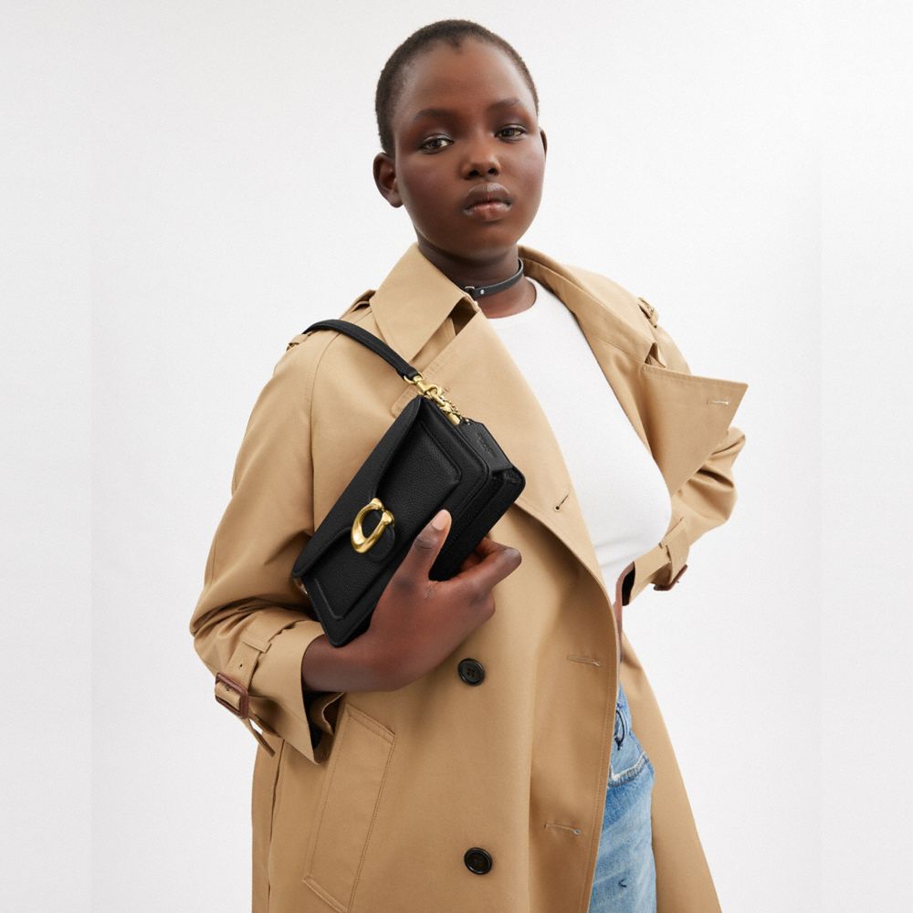 Coach Tabby Shoulder Bag 20 In Brass/black