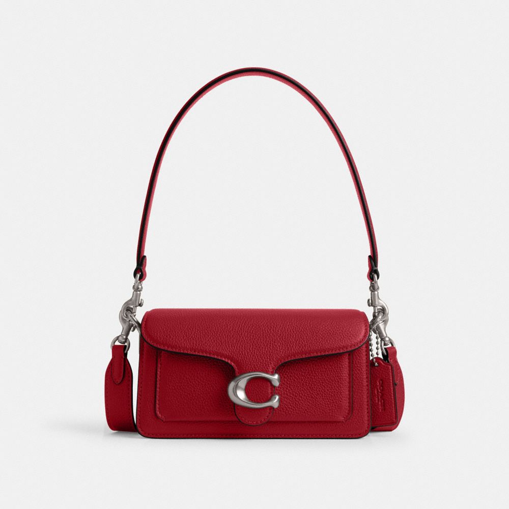 Coach Tabby 20 Pebbled Leather Shoulder Bag Ruby