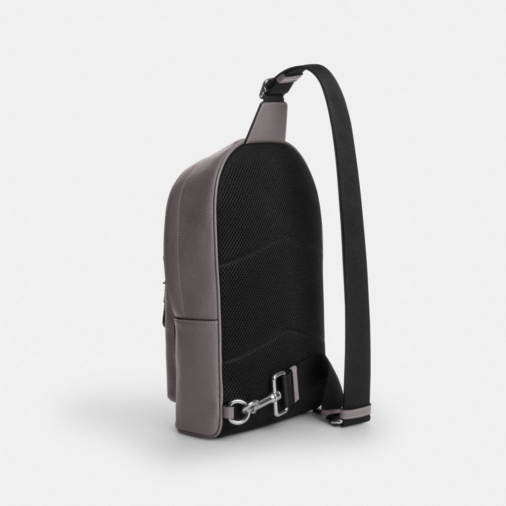 COACH®,West Pack,Leather,Slingback,Embossed,Logo,Casual,,Angle View