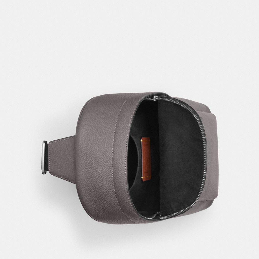 COACH®,West Pack,Leather,Slingback,Embossed,Logo,Casual,,Inside View,Top View