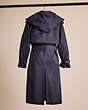 COACH®,RESTORED HOODED TRENCH COAT,Raven Blue,Back View