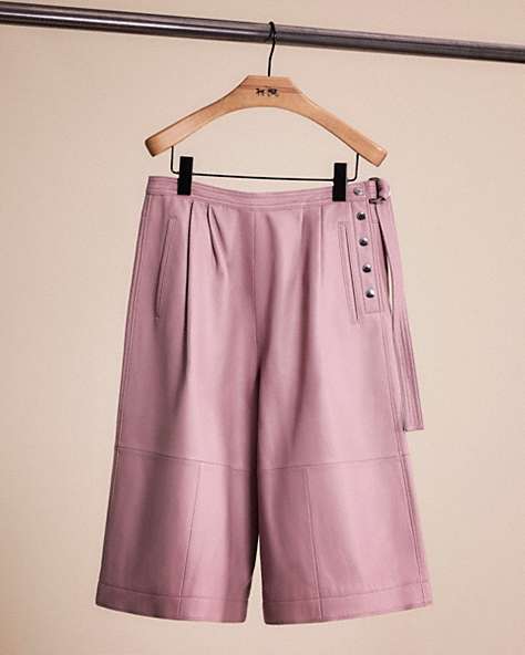 COACH®,RESTORED LEATHER CULOTTES,Evening Rose,Front View