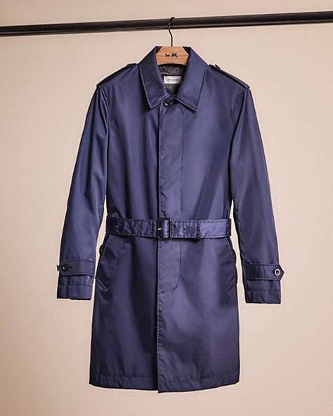 COACH®,RESTORED OVERCOAT,Cadet Blue,Front View