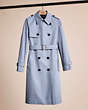 COACH®,RESTORED TRENCH COAT,Blue,Front View