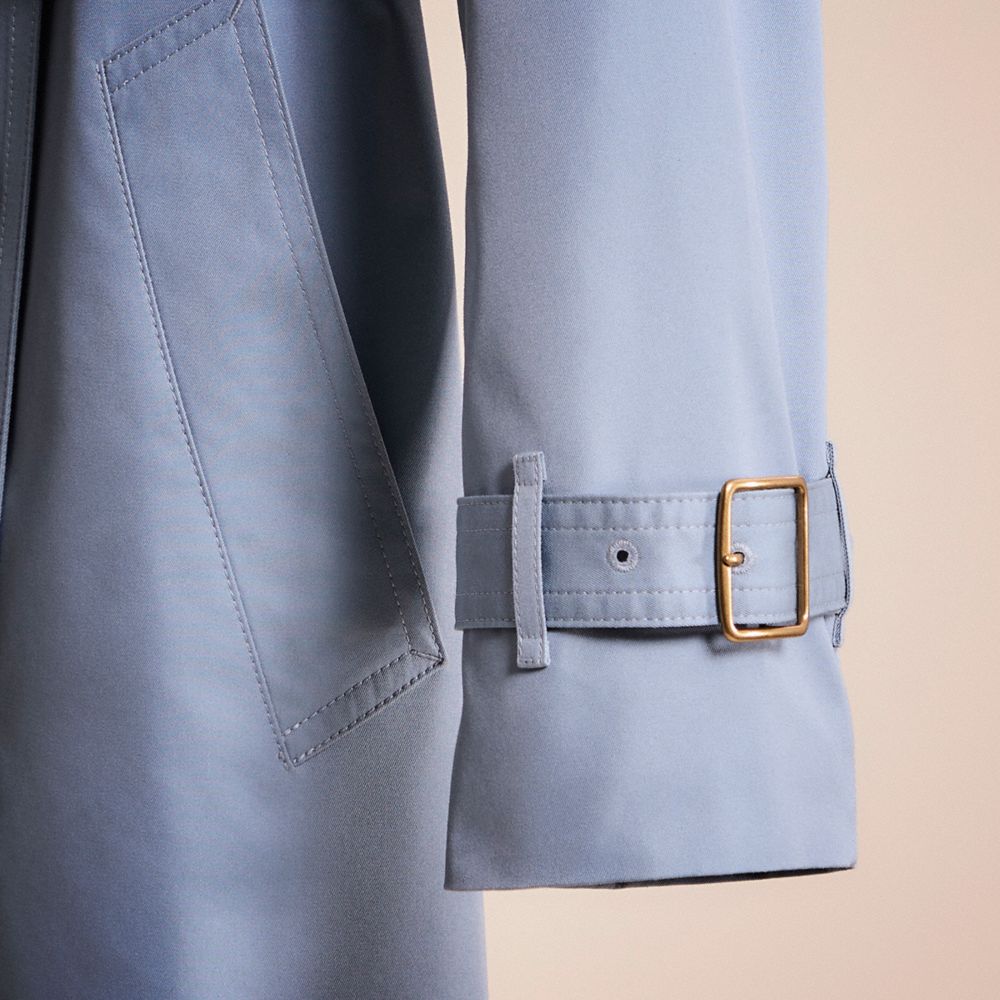 COACH®,RESTORED TRENCH COAT,Blue,Scale View