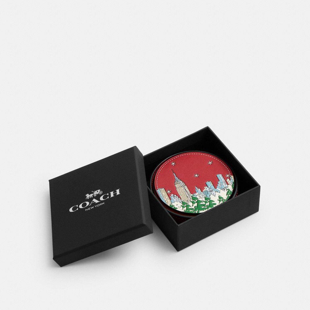 COACH®,Holiday Coaster Set,,Front View