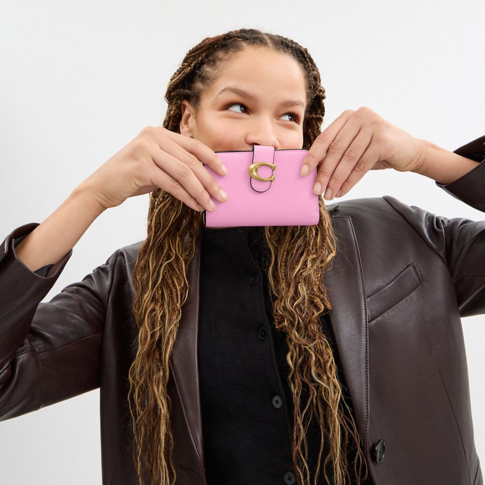 COACH®,Tabby Wallet,Leather,Bi Fold,Logo,Metal,Casual,,Detail View