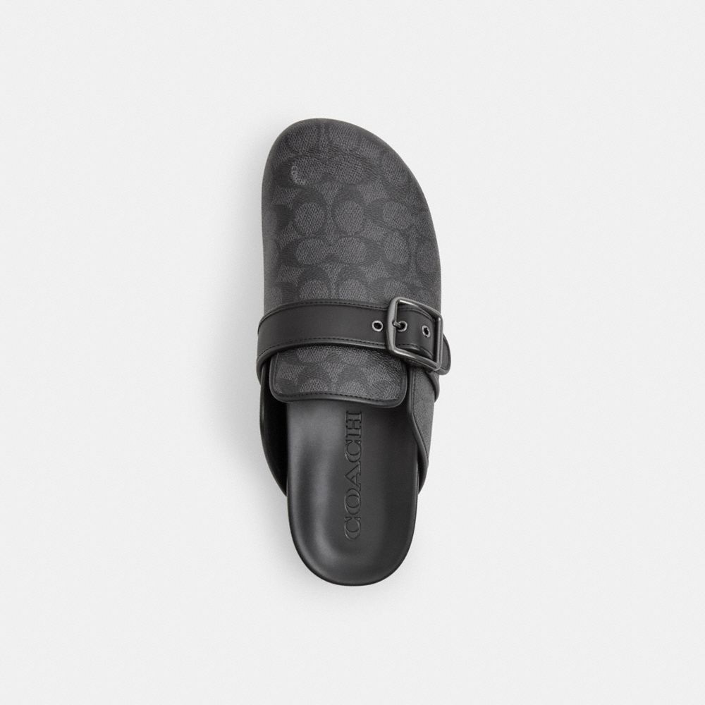 COACH®,SABOT BENJAMIN EN TOILE SIGNATURE,Noir,Inside View,Top View