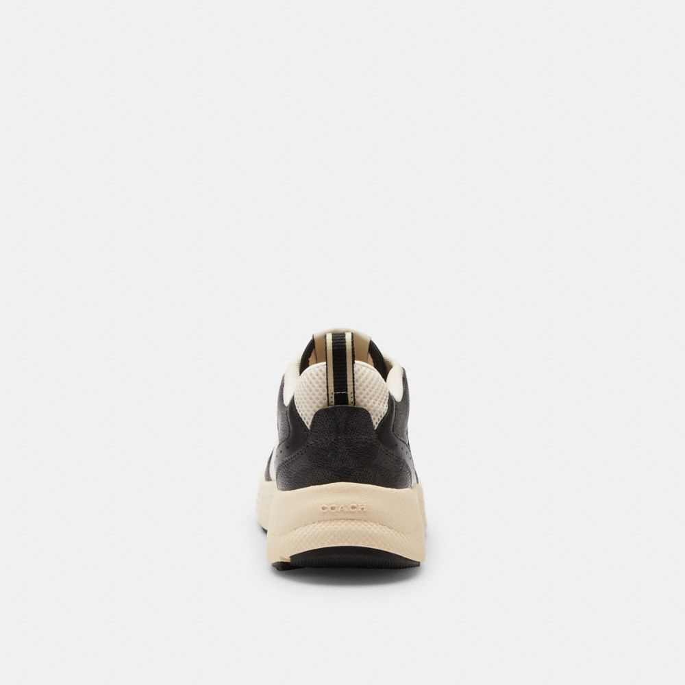 COACH®,Strider Sneaker In Signature Canvas,Mesh,Rubber,Canvas,Casual,Activewear,Fabric,Perforated,Mixed Media,Stripe,Color...,Multi Color,Alternate View