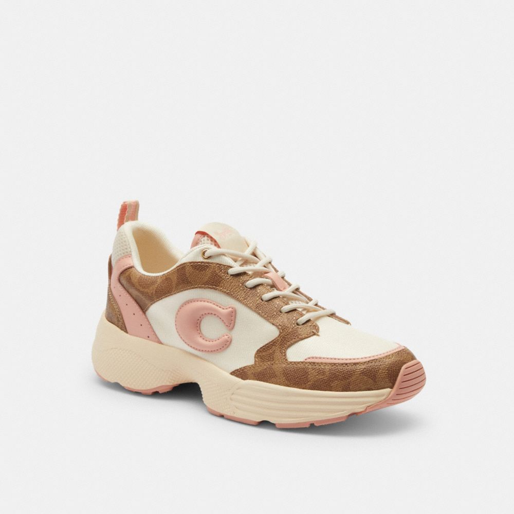 COACH®,Strider Sneaker In Signature Canvas,Multi Color,Front View image number 0