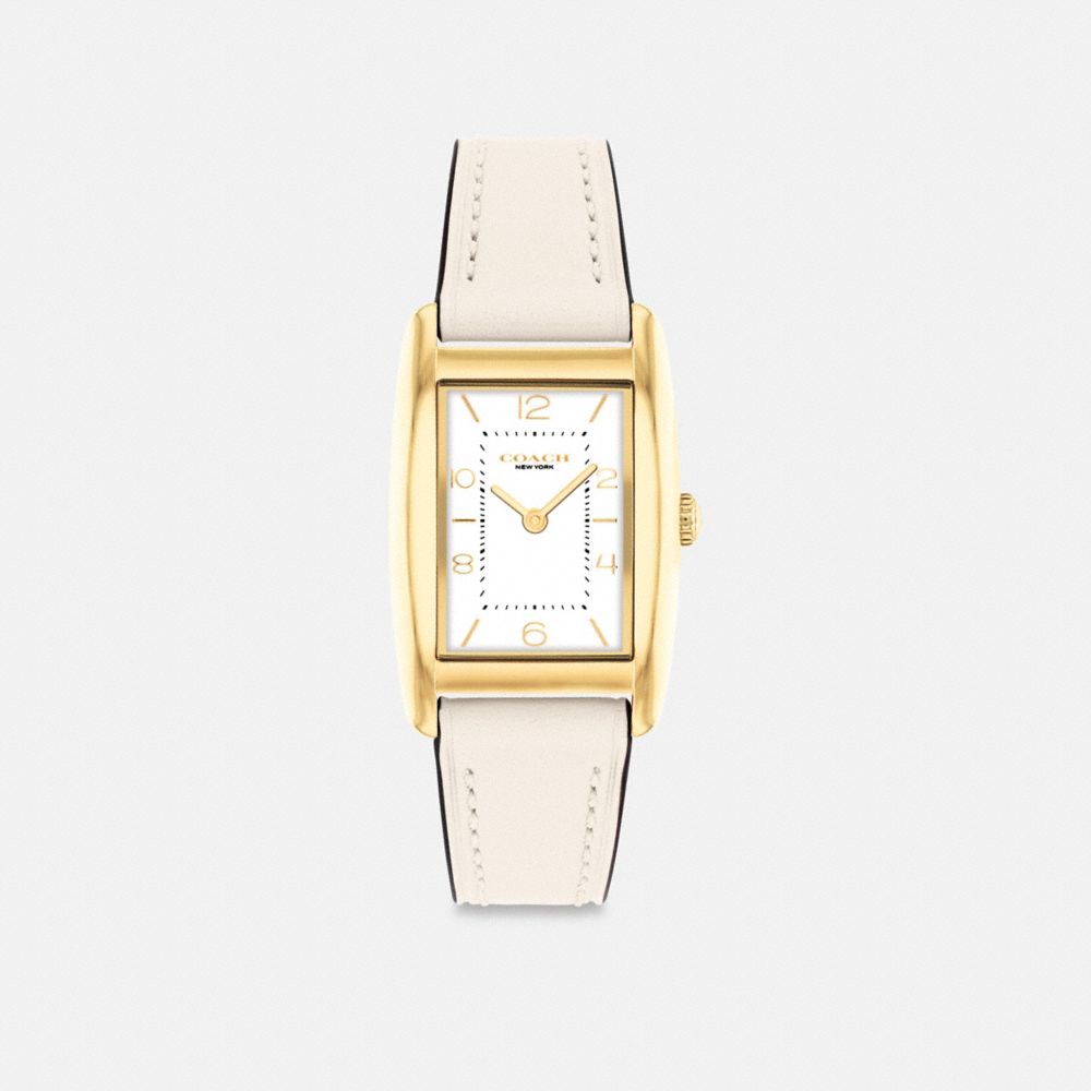 Shop Coach Reese Watch, 24mm X 35mm In Chalk