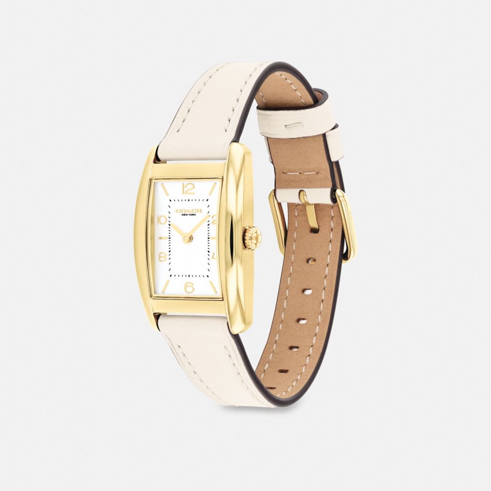 Shop Coach Reese Watch, 24mm X 35mm In Chalk