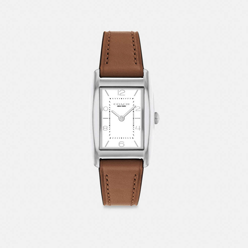 Shop Coach Reese Watch, 24mm X 35mm In Saddle