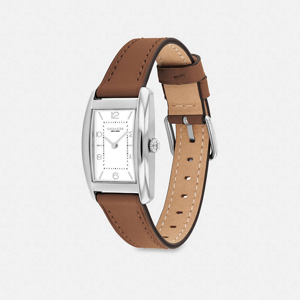 Shop Coach Reese Watch, 24mm X 35mm In Saddle